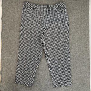 Sag Harbor Plaid Crop Pants Size 14‎ High Rise Knit Straight Leg Pants